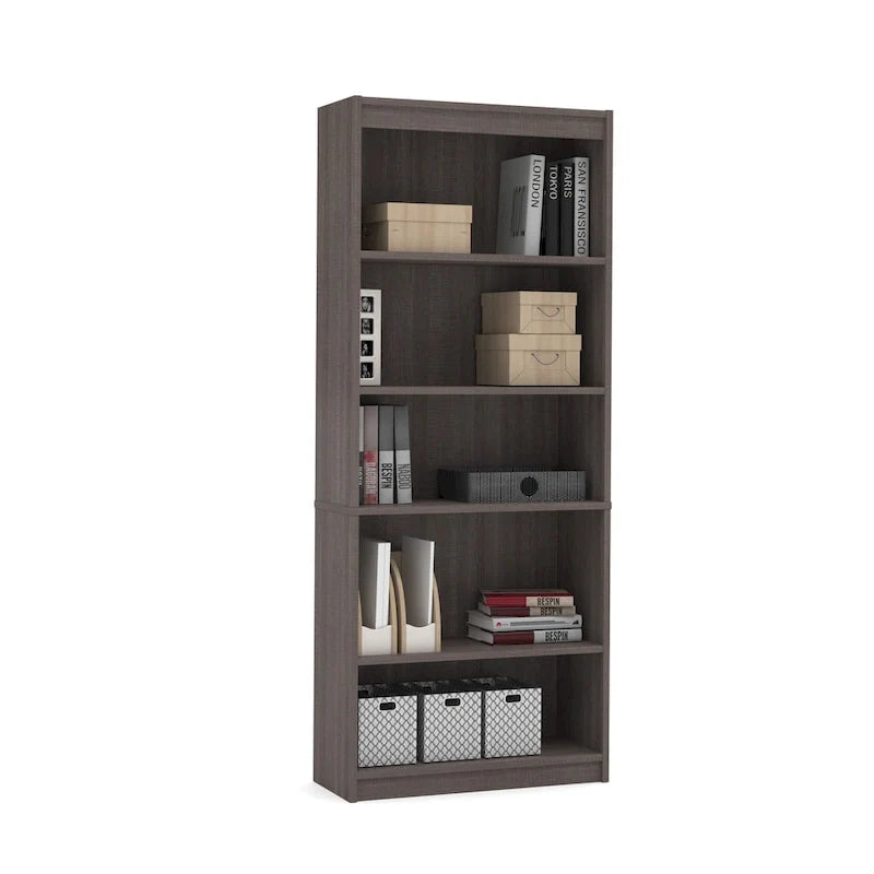 Bestar Solay L-shaped Desk with Lateral File and Bookcase