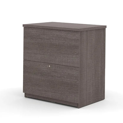 Bestar Solay L-shaped Desk with Lateral File and Bookcase
