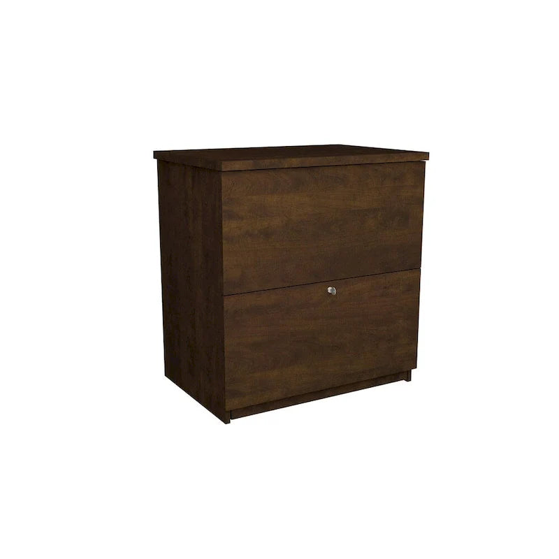 Bestar Solay L-shaped Desk with Lateral File and Bookcase